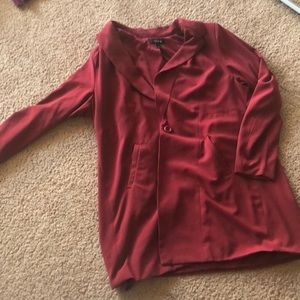 Torrid long red duster/blazer